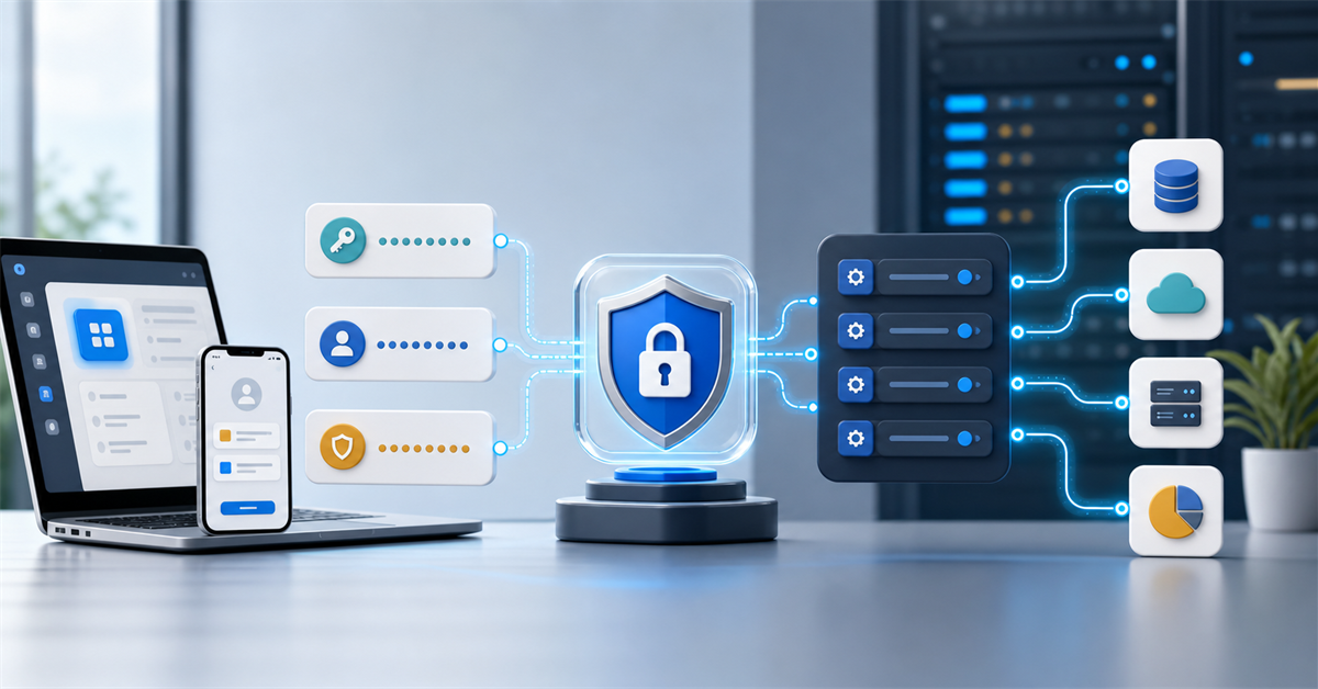 Interface de API com token, chave de acesso e fluxo de autenticação seguro entre sistemas